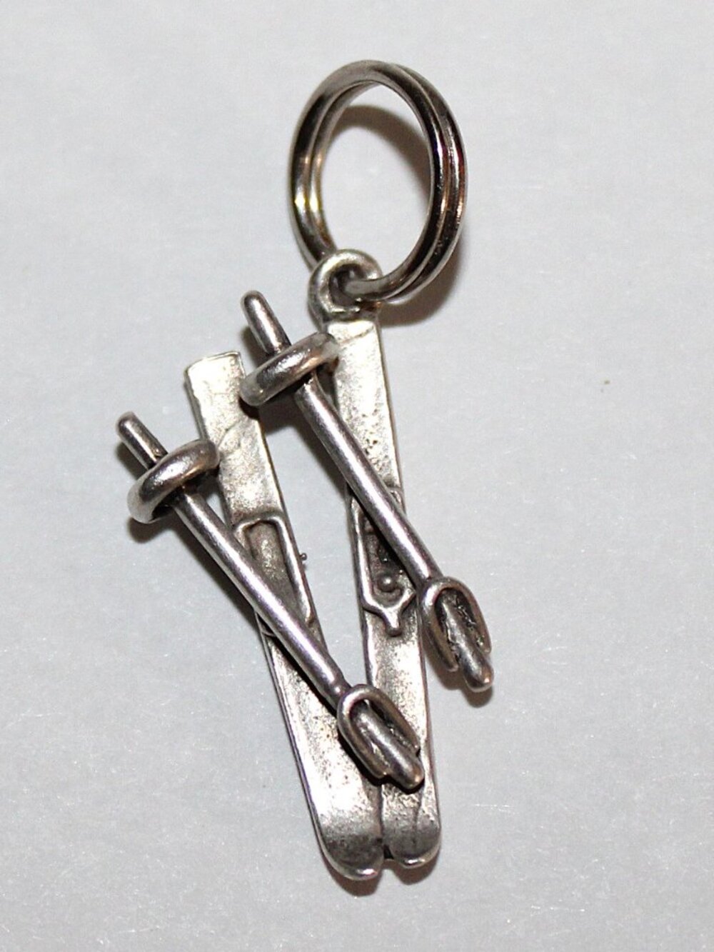 Sterling Silver Ski Traditional Style Charm